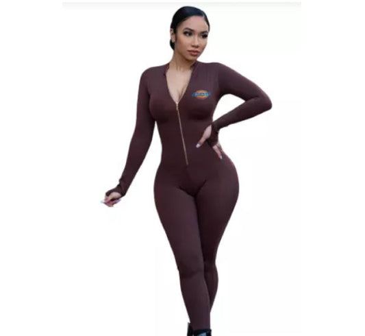 Chocolate Brown Dickie Jumpsuit